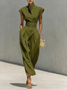 High Neck, Loose Fit, Sleeveless Maxi Dresses