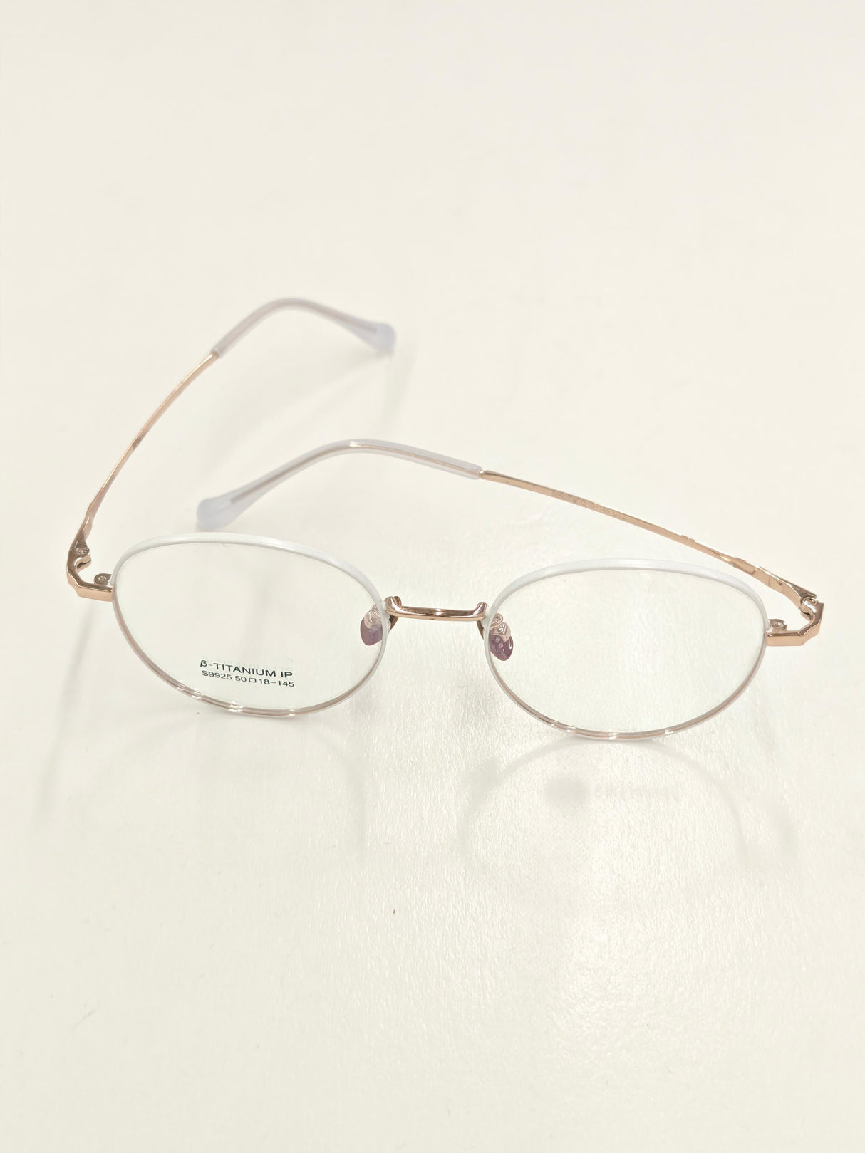 White-framed Gold Eyeglasses