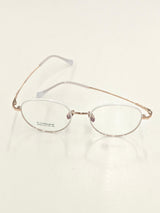 White-framed Gold Eyeglasses