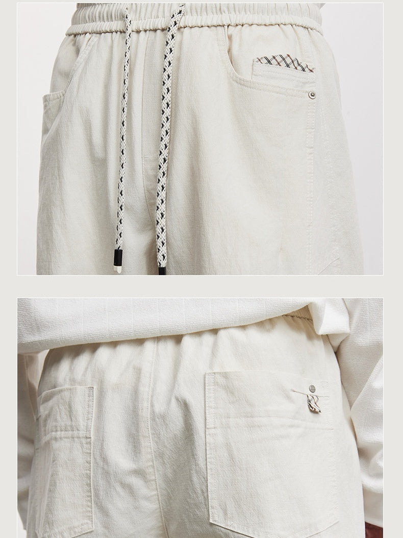 Loose-fit Simple Versatile Straight-fit Pants