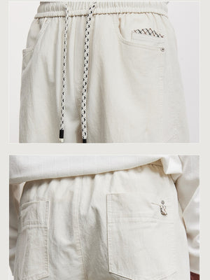 Loose-fit Simple Versatile Straight-fit Pants