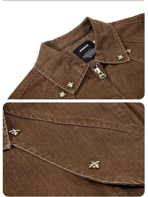 Harrington Short Lapel Workwear Fabric Jackets