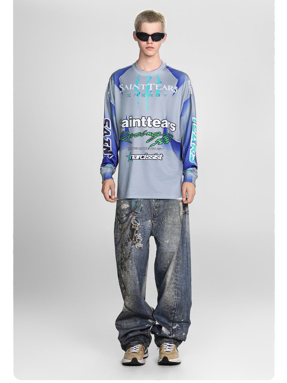 Liber Autumn Neutral wear Printed Letter T-shirts