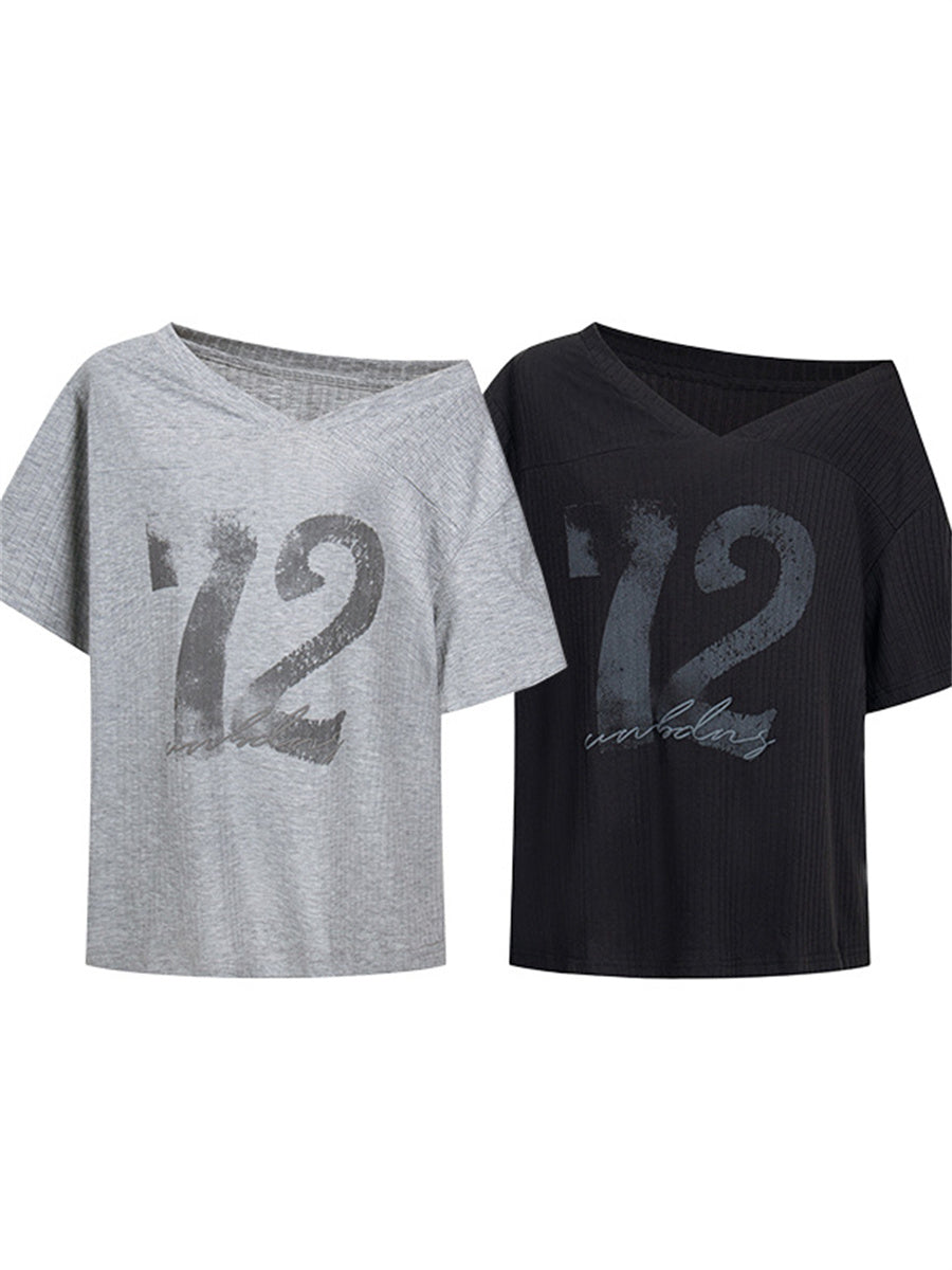 Liber Summer Women's Letters/Numbers/Words T-shirts