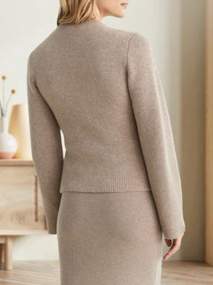 Liber Buttons Solid Color Elegance Cardigans