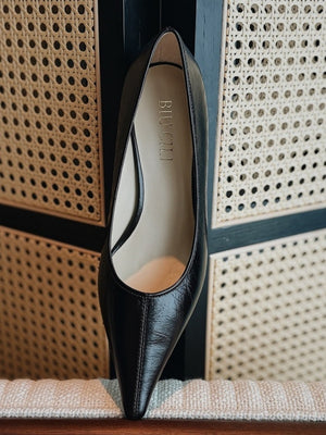 BIUCILI Midnight Phantom Sharp-edged Snakeskin High Heels Elegant And Stylish Wedge Heels