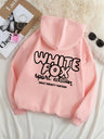 Letter Design Print Loose Hoodies