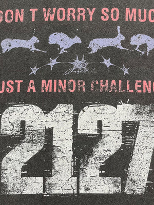 Digital Printing Washing And Aging Fake Two Pieces Yabi Long T-shirt