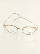 Gold-tone Clear Frame Eyeglasses