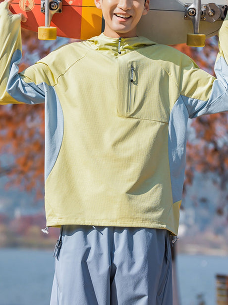 Color Matching Sunscreen Quick-drying Hooded T-shirts