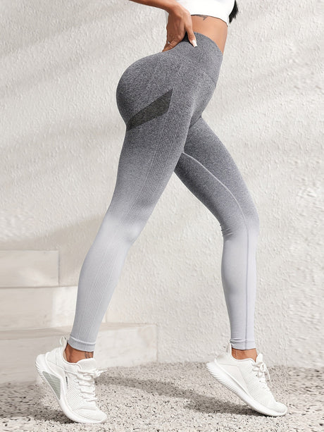 Seamless Gradient Quick-drying Buttock Shaping Sports Yoga Pants