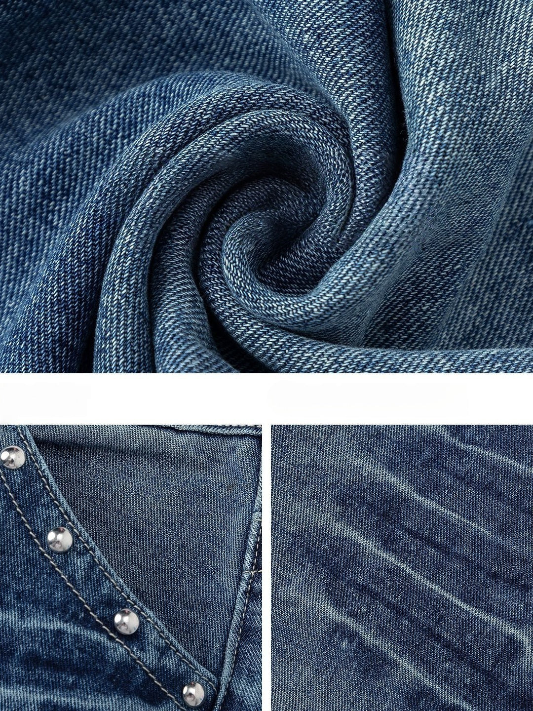 Liber Autumn Men's Pocket decoration Jeans