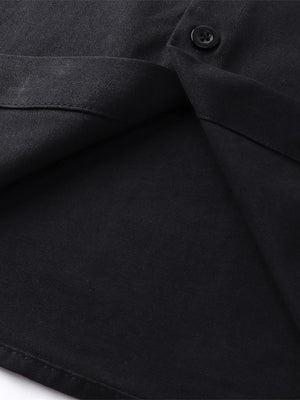 Retro Abstract Character Print Loose Lapel Long-sleeved Shirt