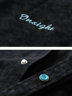 Printed Embroidery Corduroy Wear-resistant Shirts