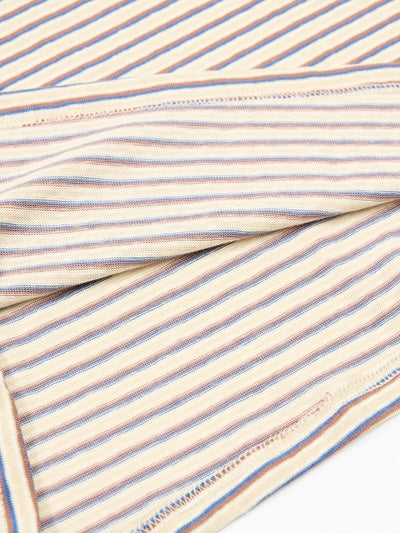 Retro Color-blocked Stripes Boxy POLO Shirt