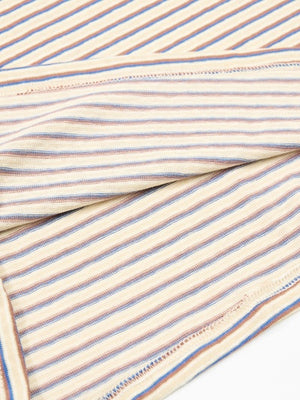 Retro Color-blocked Stripes Boxy POLO Shirt