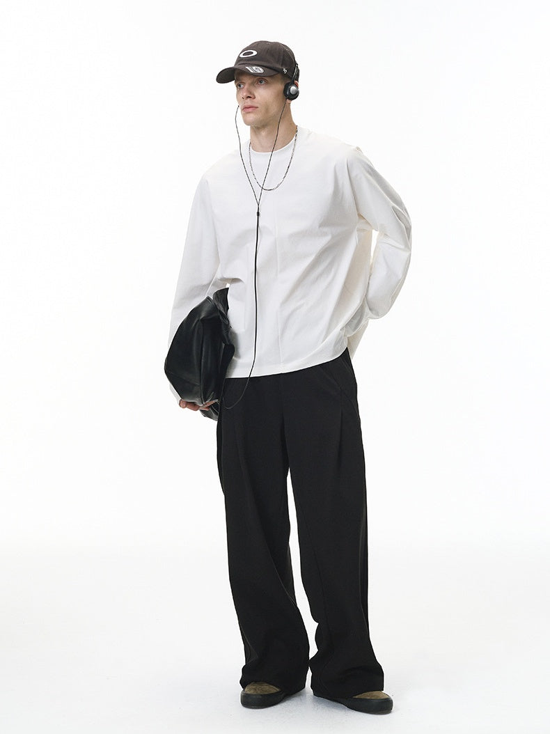 Liber Autumn Neutral wear Solid Color Pants