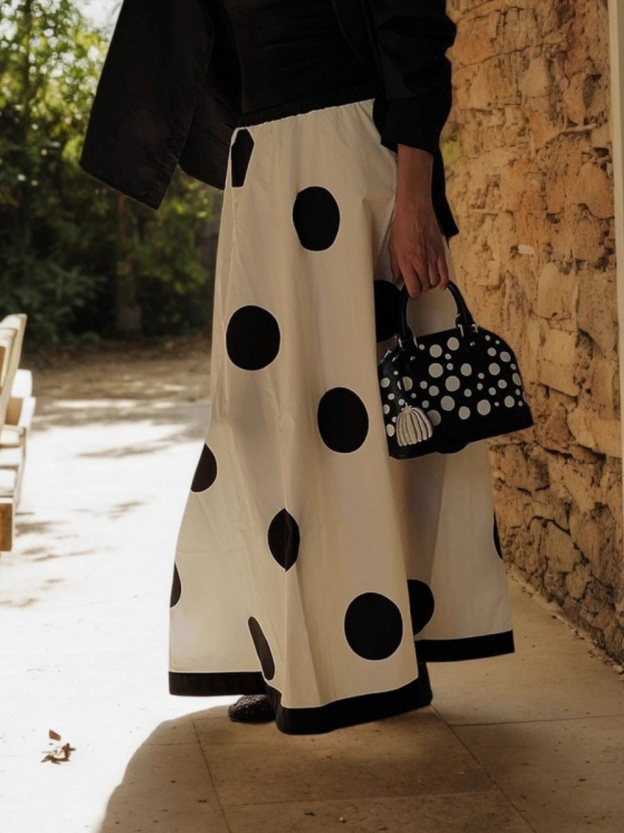 A Pendulum Wave Point Patchwork Skirt