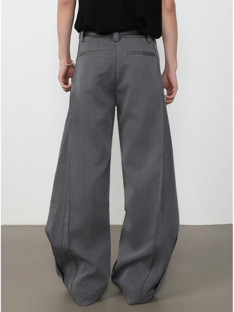 Retro Machete Stereo Gathering Cleanfit Dress Pants Pants