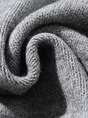Striped Texture Contrasting Colors Loose Leisure Pullover Sweater