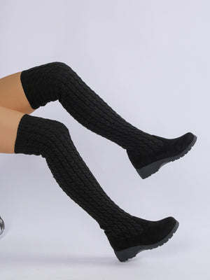 Over-the-knee Knitted Women's Boots