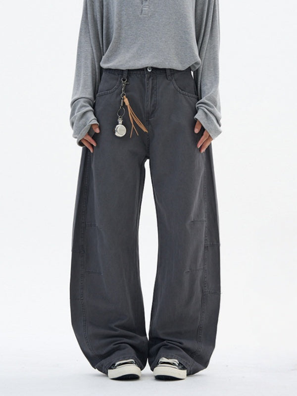 Deconstruction Machete Loose Silhouette Vintage Floor-length Pants