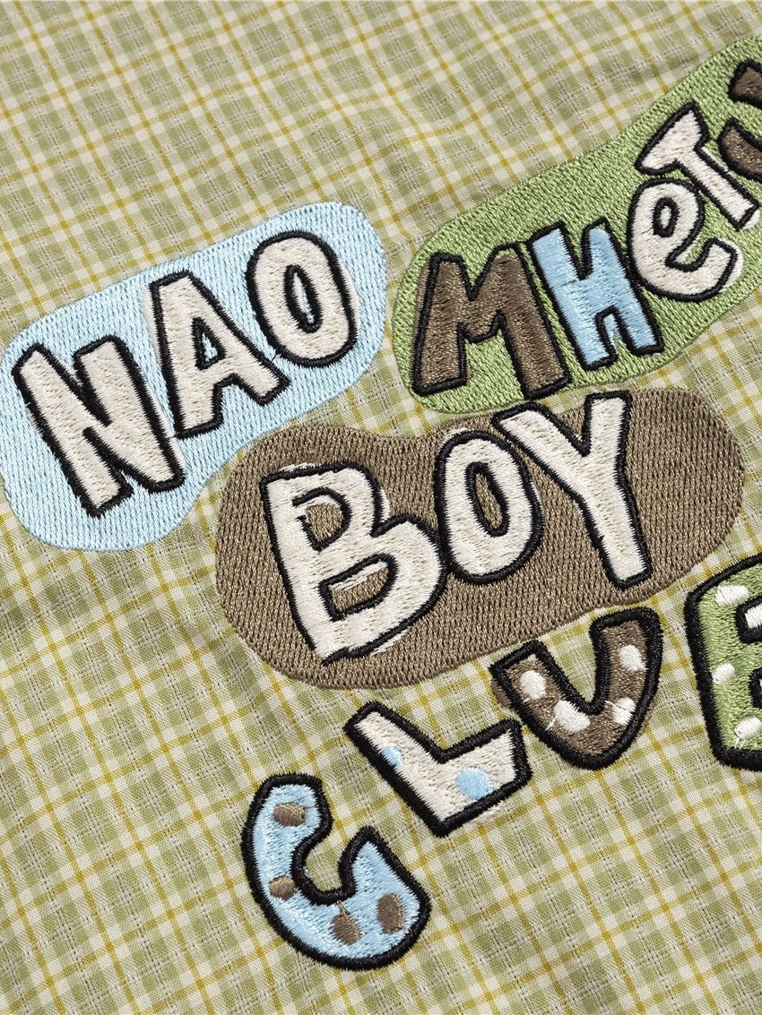 Liber Autumn Neutral wear Fake two pieces Plaid Shirts
