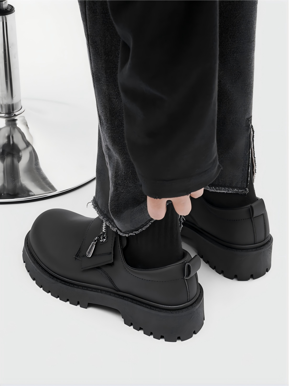 Chaussures Derby noires mates