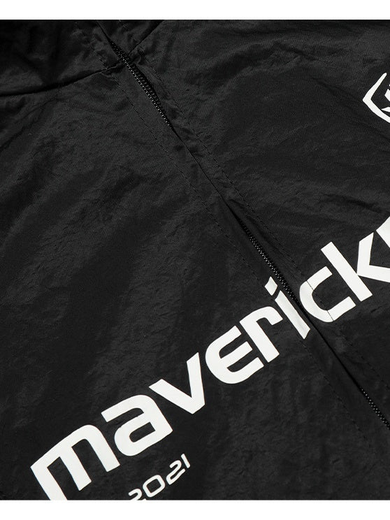 Retro Short And Wide Digital Printing Loose Stand Collar Football Jackets