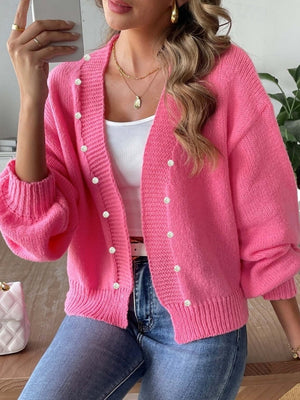 Buttons Pink Cardigans