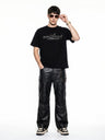 Rhinestone-studded Letter T-shirts