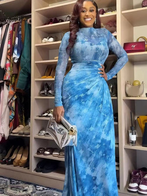 Crimp Big Swing Reunion Gauze Maxi Dresses