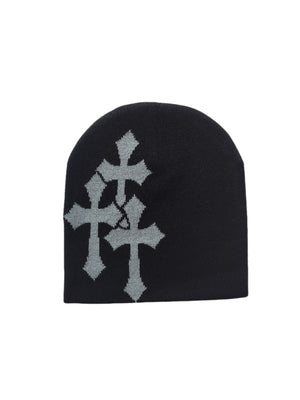 Cross Jacquard Hip Hop Windproof Beanies