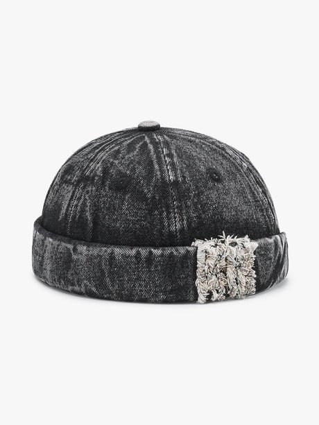 Distressed Washed Denim Hip Hop Melon-shaped Hat