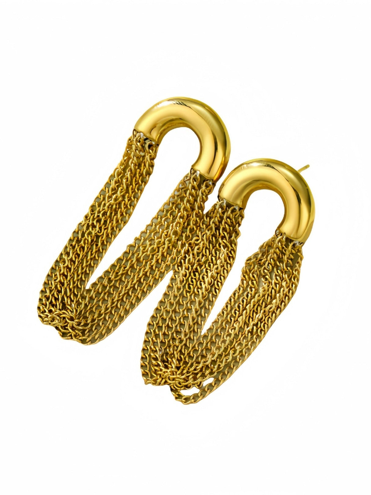 Hoop tassel earrings