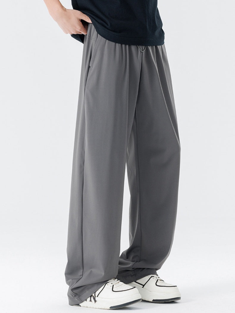 Cool Feeling Lightweight Loose-fit Straight-fit Dress Pants Pants
