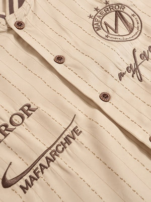 Retro Patchwork Color-blocked Vertical Stripe Shirts