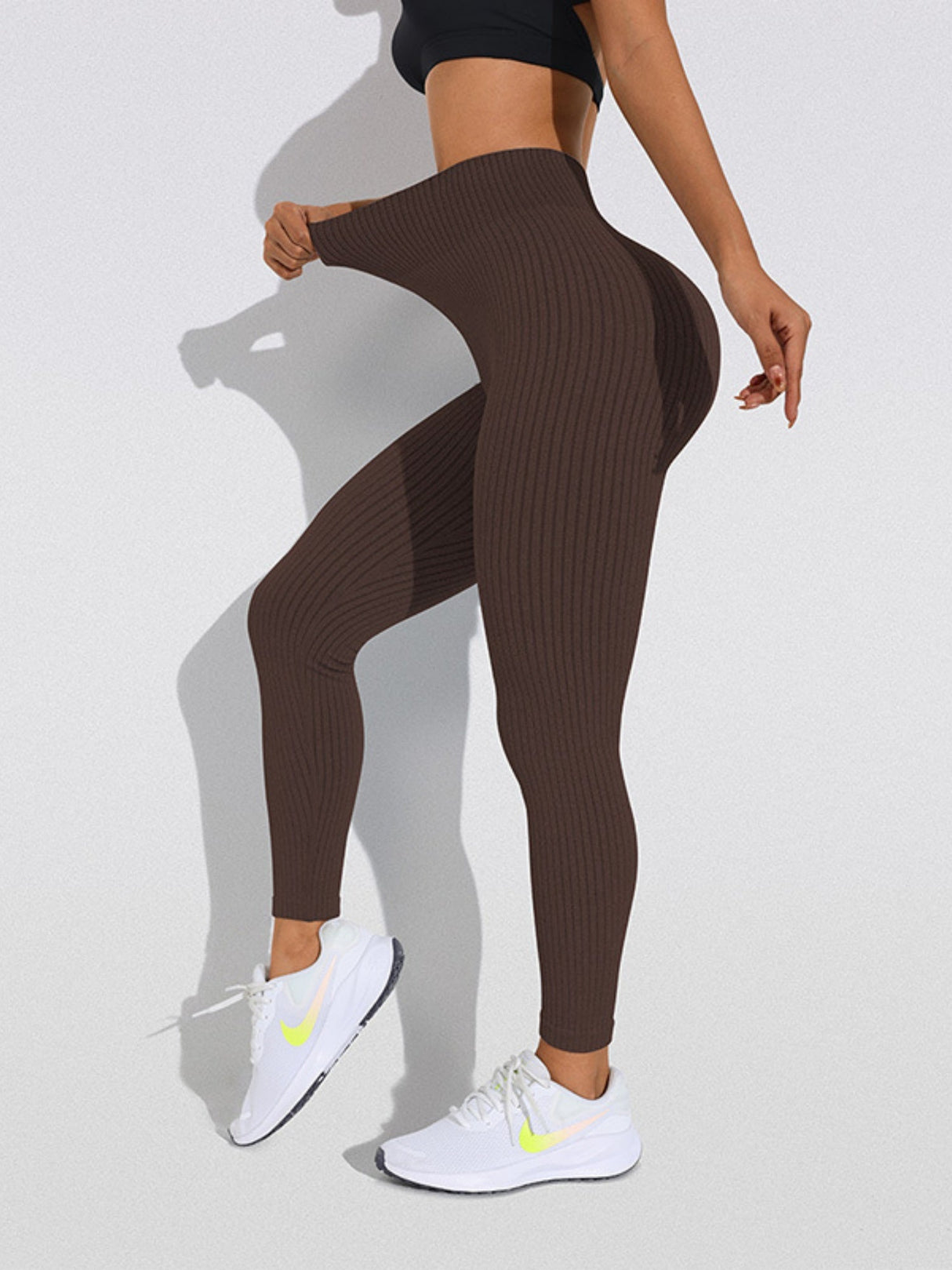 Tight-fitting Tummy Control High-waisted Hip Lift Piping Yoga Pants Pants