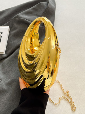 Acrylic Glossy Irregular-shaped Clutch/crossbody Bag For Evening Events
