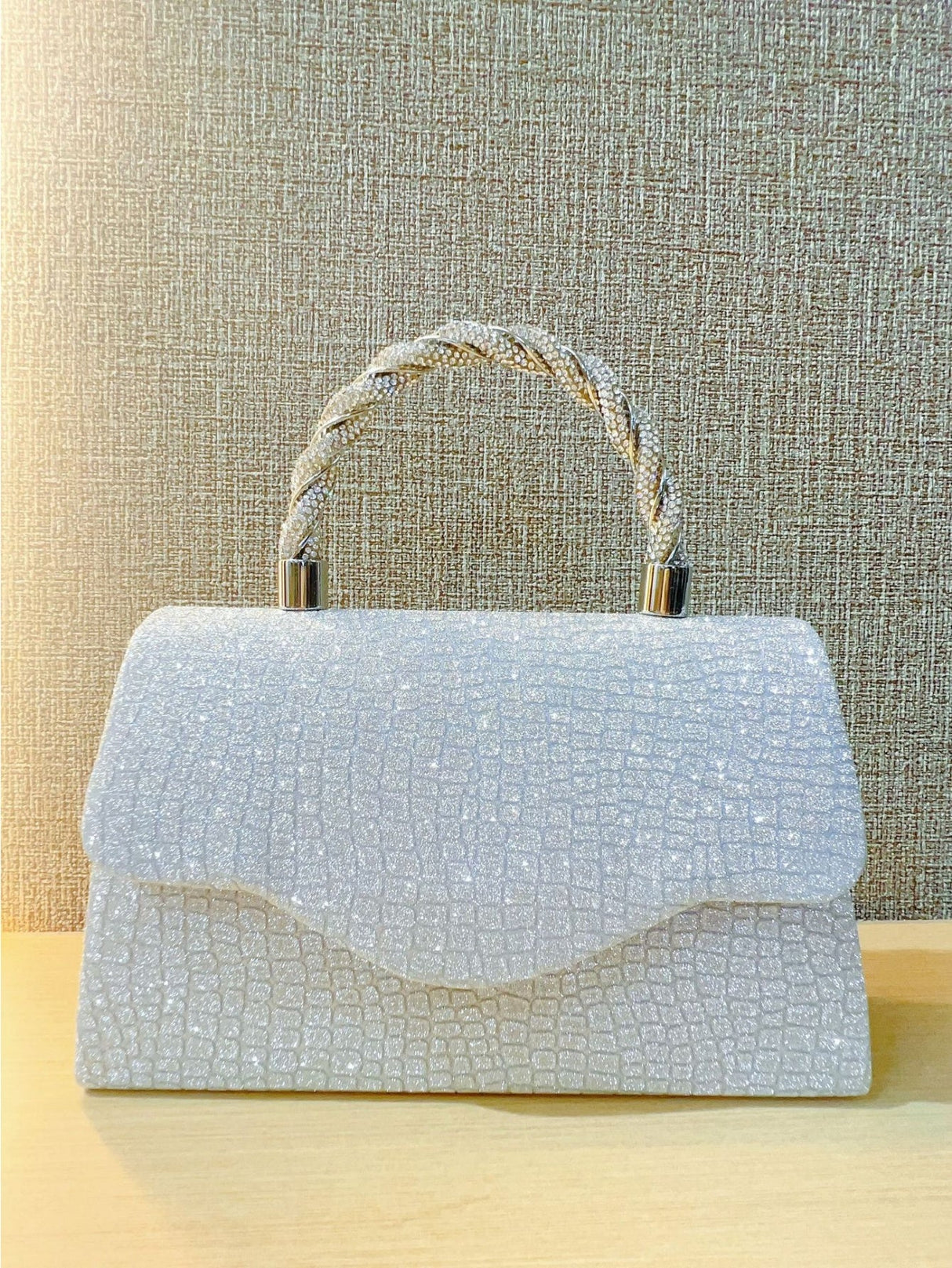 Liber Four Seasons ACC Sequined Diamond Small Square Bag