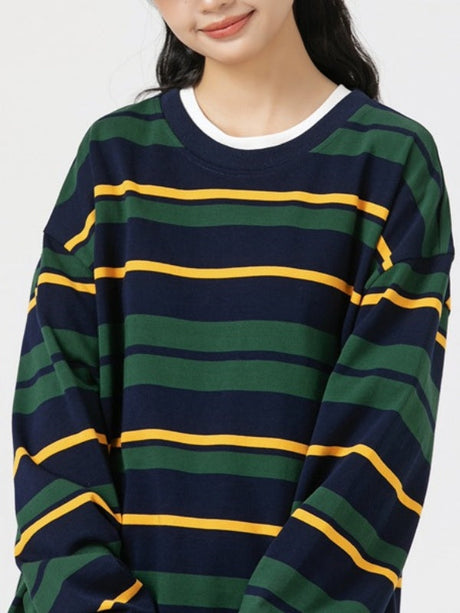 Stripes Crew Neck T-shirts
