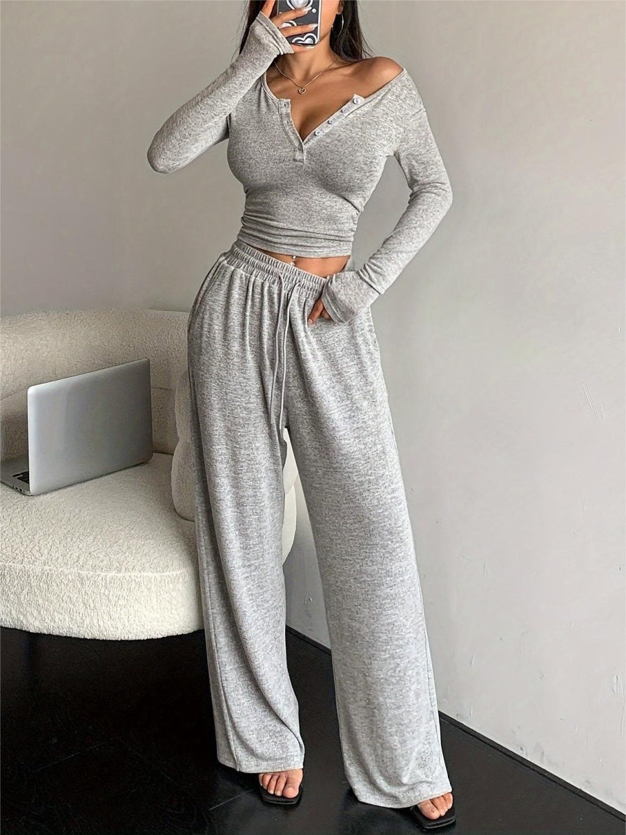 Lace Trim Slim 2-piece Sets