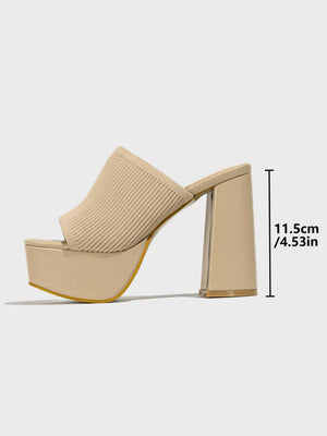 Flyknit Fashion Chunky Heel Waterproof Platform Outdoor Street Sandals