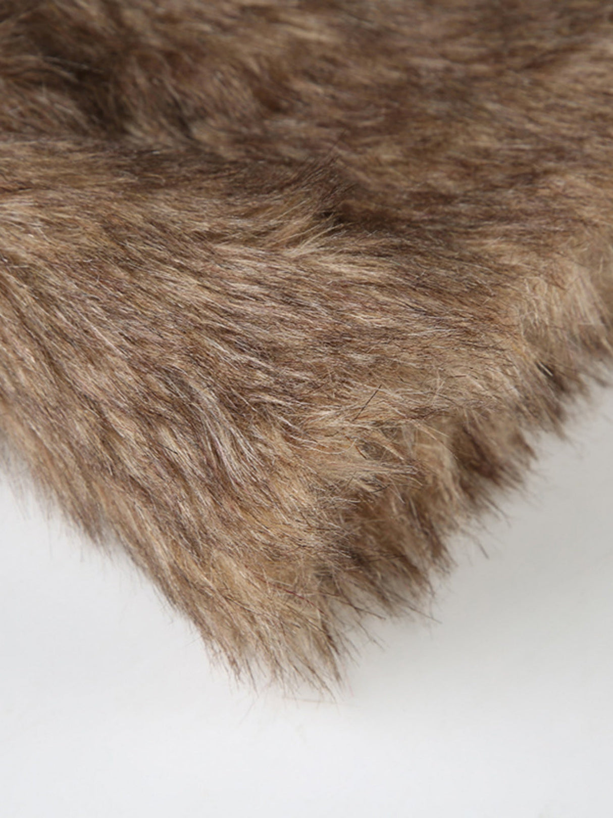 Furry Patchwork Zipper Leather Stitching Low-rise Skirts