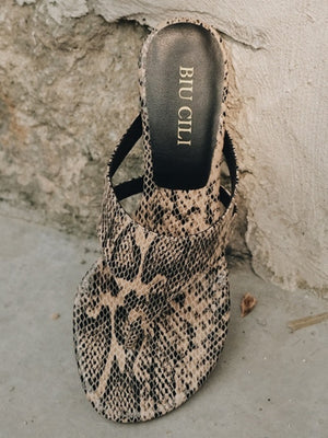 BIUCILI | Original Design French Minimalist Modern Wedge Flip-flops Women's Sandals