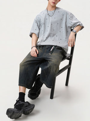 Star Printed Loose-fit T-shirts