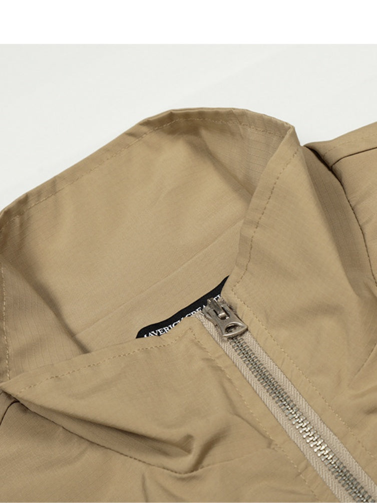 Short And Wide Boxy Outdoor Tooling Stereo Loose Jackets