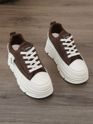 Colorblock Thick-Sole Women's Casual Sneakers