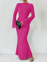 Hip-hugging Long Sleeve Slim-fit Maxi Dresses