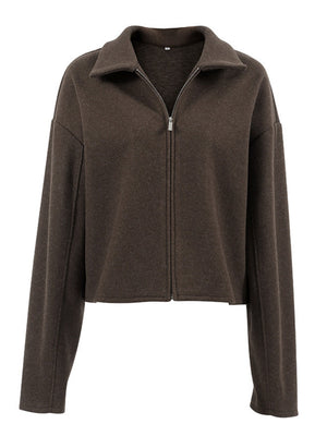 Brown Zip-Front Jacket